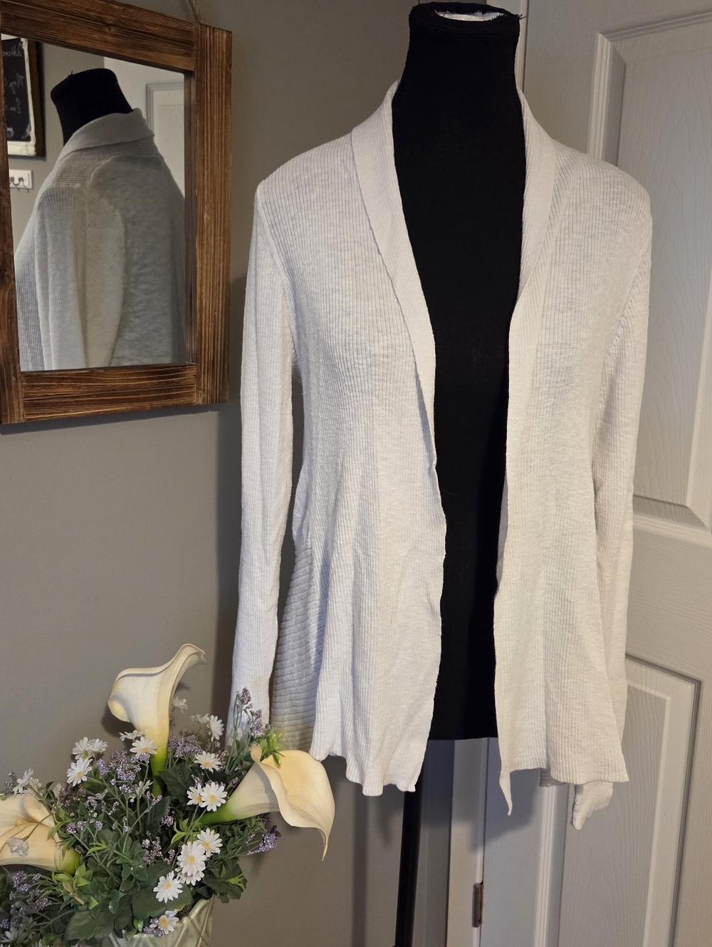 89th & Madison Cream Open-Front Cardigan